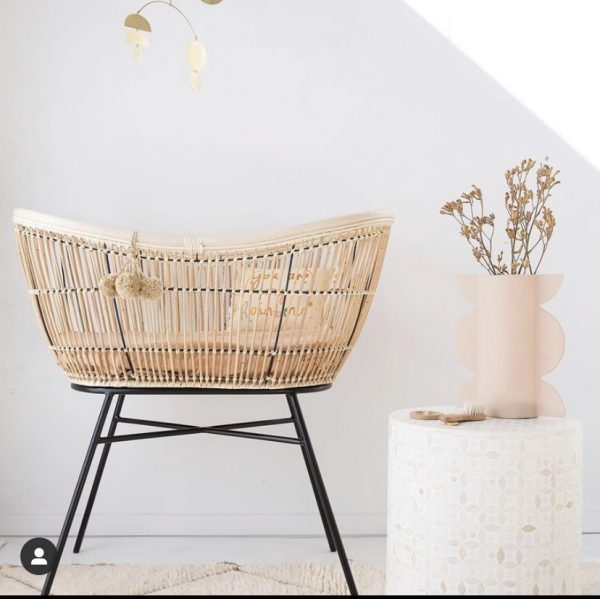 Straightup Rattan Bassinet