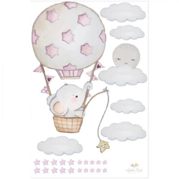 Elephant Airballon Wall Sticker