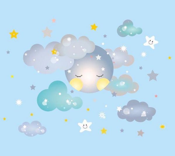 Moon Clouds Wall Sticker