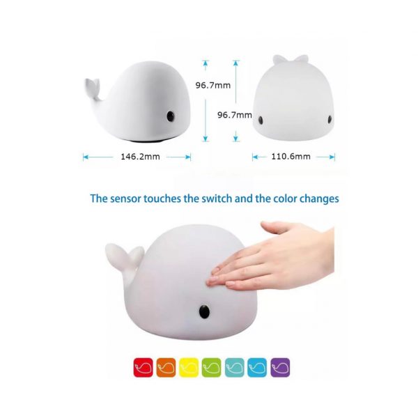 Whale Silicone Night Light