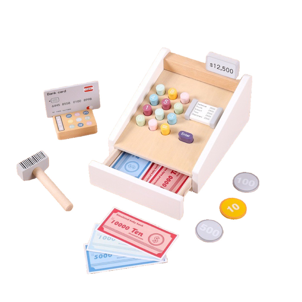 Cash Register Wooden Toy